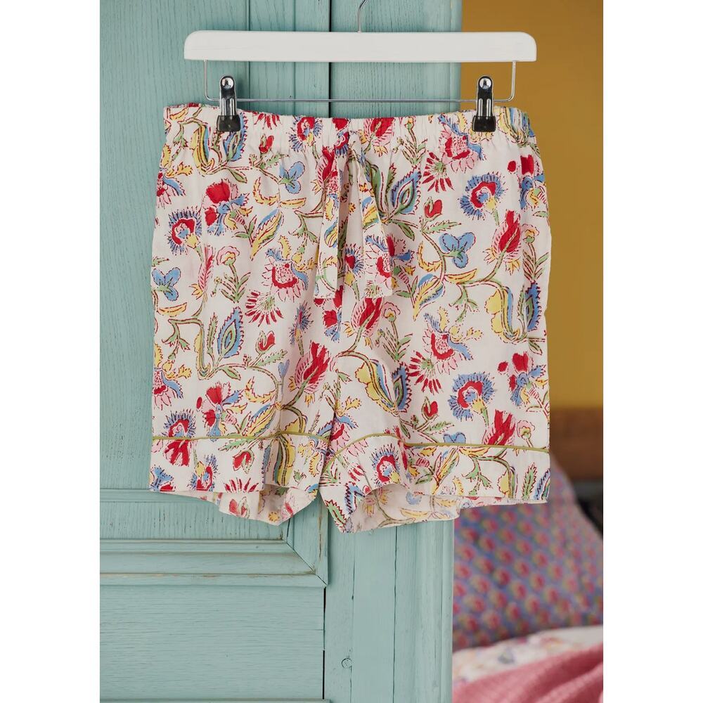 Namaste Shvanthi Block Print Shorts Pajamas - Picture 2 of 5